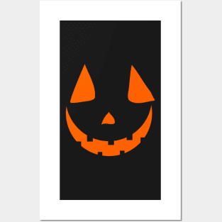 Halloween Pumpkin Face Orange Posters and Art